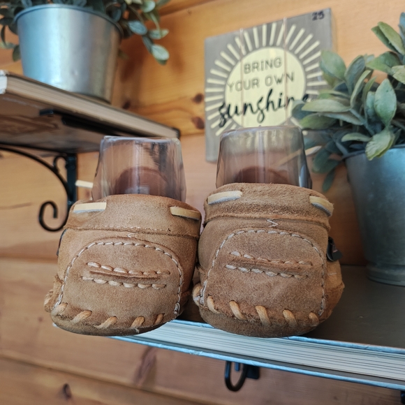 LL Bean Wicked Good Tan Leather Driving Moccasin Slippers Shoes Whipstitch Sz 7M - Picture 7 of 10